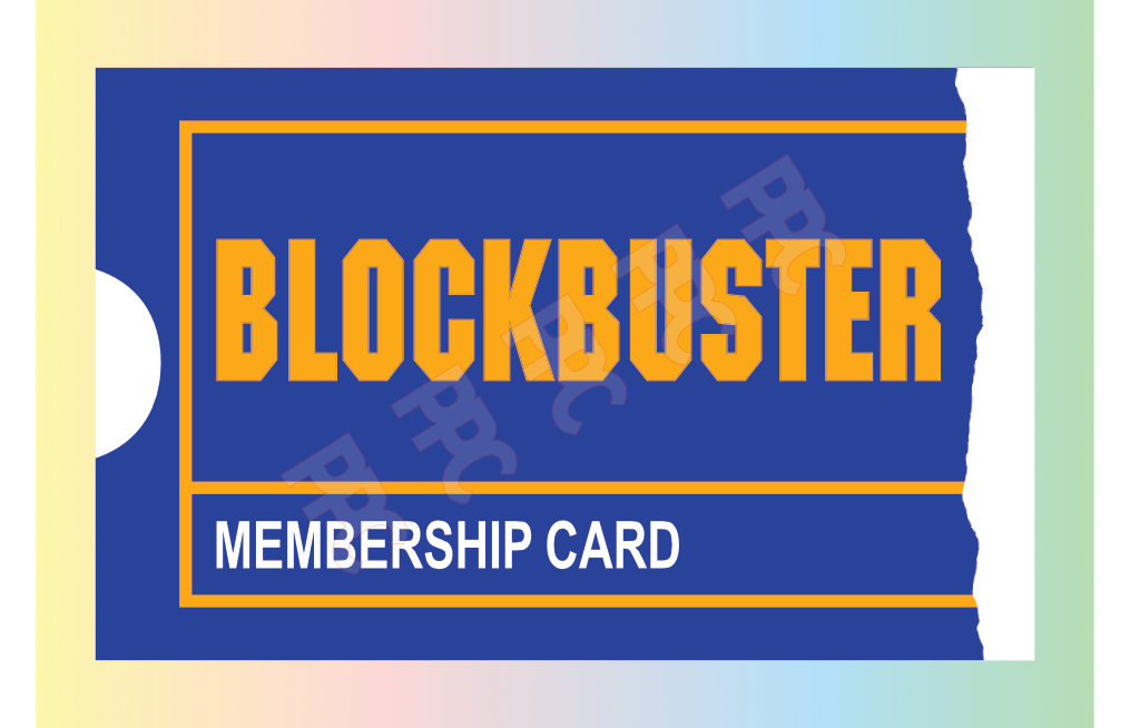 Blockbuster Video Club Membership Card, Personalised Reproduction