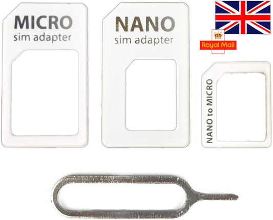 2 sets - SIM card adapter. 4 in 1. With sim removal tool