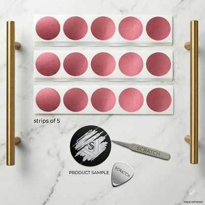 Scratch off stickers 25mm Round, Black, Blue, Gold, Red, Silver. Holographic, Football, clover