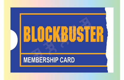 Blockbuster Video Club Membership Card, Personalised Reproduction