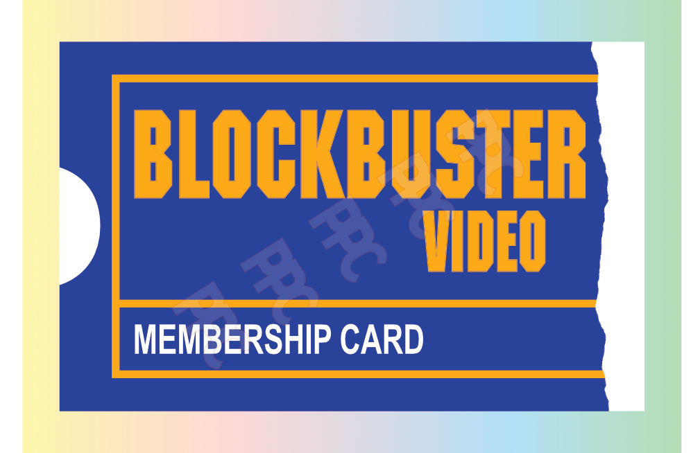 Blockbuster Video Club Membership Card, Personalised Reproduction