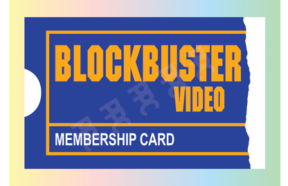 Blockbuster Video Club Membership Card, Personalised Reproduction