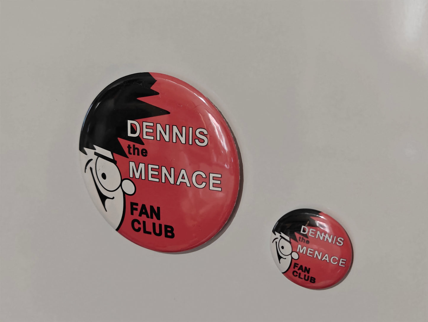 Dennis The Menace. Reproduction members / fan club badges.