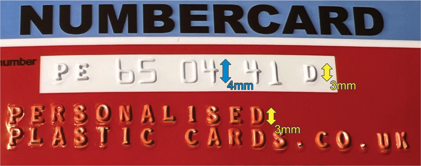 National Insurance Number Card, Embossed, Personalised Replacement.