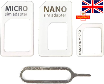 2 sets - SIM card adapter. 4 in 1. With sim removal tool